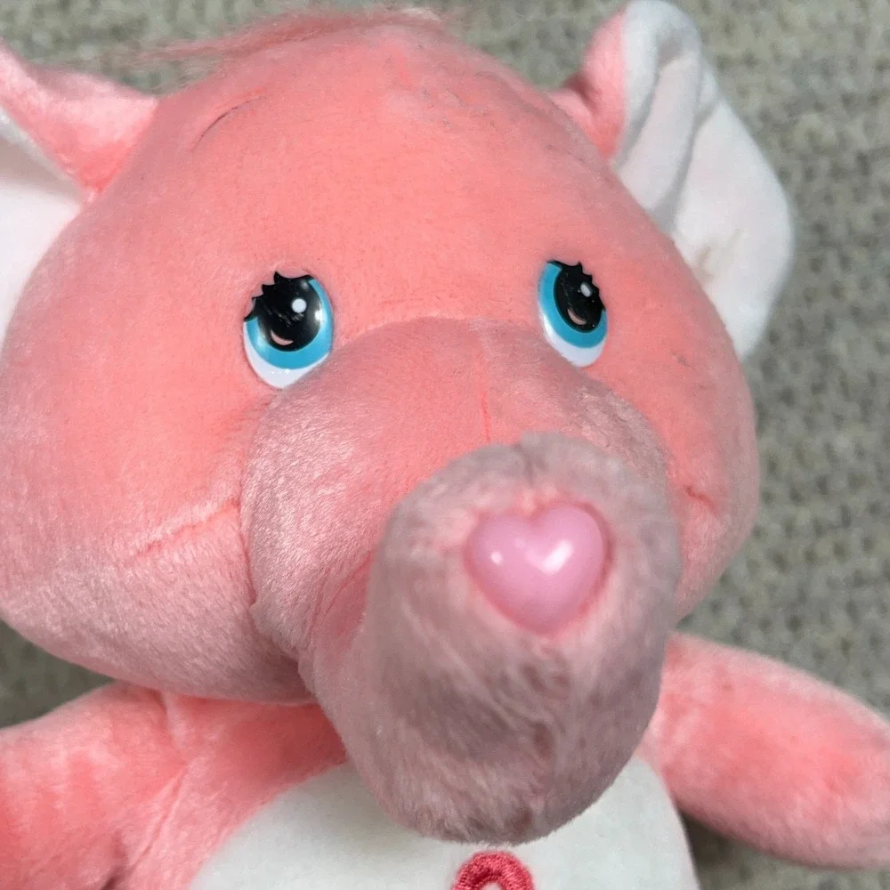 Vintage‎ 1984 Kenner Care Bear Cousins Lotsa Heart Elephant Pink Plush 80s